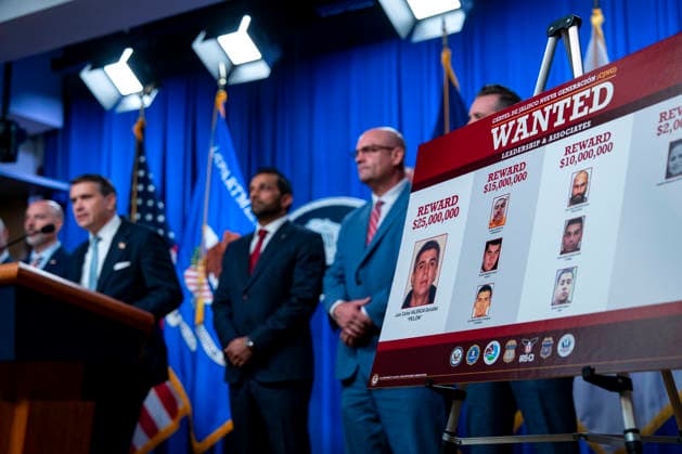 Acting Attorney General Todd Blanche speaks during a press conference on the department s efforts to quell the Cartel Jalisco Nueva Generacion, or Jalisco New Generation Cartel (CJNG), a criminal group based in Mexico, at the Department of Justice headquarters in Washington, DC on Wednesday, August 5, 2026.  WAP20260805376 BONNIExCASH