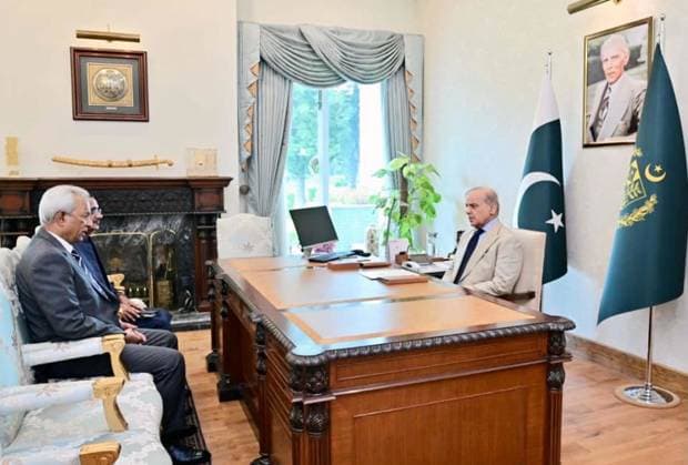 August 5, 2026, Pakistan: Prime Minister Muhammad Shehbaz Sharif Meets with Governor Sindh Nihal Hashmi at PM House in Islamabad Pakistan  - ZUMAas3_ 20260805_zaf_as3_049 Copyright: xPPIx