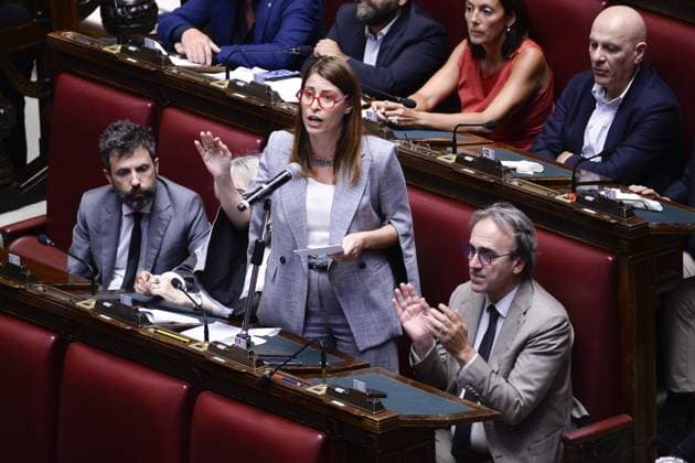 IPP Photo by Marco Mattei, Rome, August 5, 2026: Chamber of Deputies debate and vote on the authorization to seize Delmastro’s chat records. Pictured: Elisabetta Piccolotti, Italy Photo Press World. Copyright