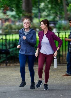 Dakota Fanning and Jennifer Marsala are seen on set of their new untitled Apple TV thriller series this morning in New York City Dakota Fanning and Jennifer Marsala are seen on set of their new untitled Apple TV thriller series this morning in New York City. 05 Aug 2026 Pictured: Dakota Fanning and Jennifer Marsala.  Copyright: xThexMegaxAgencyxEricxKowalskyx xMEGAx