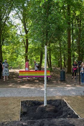 Following the attack on Berlin’s Christopher Street Day (CSD), a new tree will be planted on Thu Copyright: epd-bild ChristianxDitsch D26D0806CSDAnschlagGedenkort111014