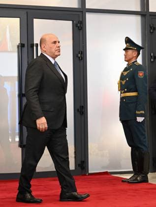Kyrgyzstan Eurasian Intergovernmental Council 9218189 06.08.2026 Russian Prime Minister Mikhail Mishustin arrives to attend a narrow format meeting of the Eurasian Intergovernmental Council in Cholpon-Ata, Kyrgyzstan. Alexander Miridonov Sputnik Cholpon-Ata Kyrgyzstan  Copyright: xAlexanderxMiridonovx
