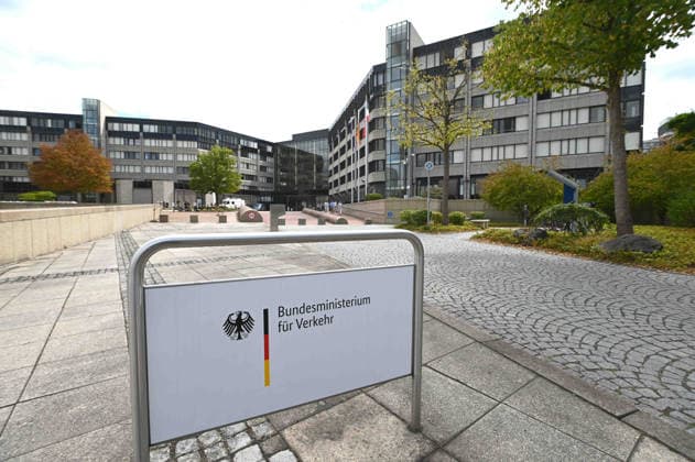 The Federal Ministry of Transportation in Bonn, exterior view; Federal Minister of Transportation Steffen Bilger hosts a high-level meeting on low water levels on August 6, 2026, in Bonn, Germany,