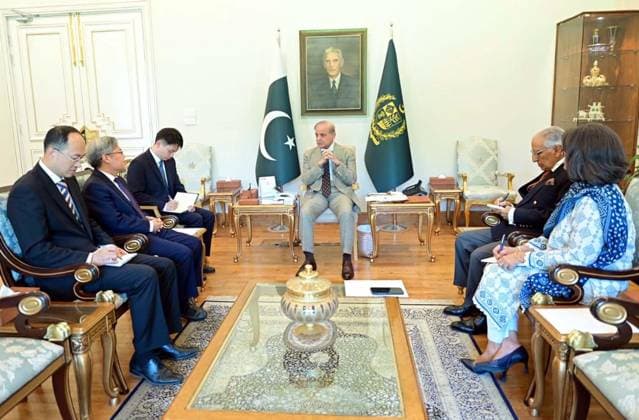 August 6, 2026, Pakistan: Prime Minister Muhammad Shehbaz Sharif Meets with Jiang Zaidong, Ambassador of People s Republic of China to Pakistan, in Islamabad Pakistan  - ZUMAas3_ 20260806_zaf_as3_007 Copyright: xPPIx
