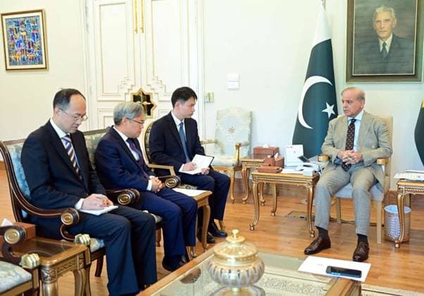 August 6, 2026, Pakistan: Prime Minister Muhammad Shehbaz Sharif Meets with Jiang Zaidong, Ambassador of People s Republic of China to Pakistan, in Islamabad Pakistan  - ZUMAas3_ 20260806_zaf_as3_008 Copyright: xPPIx