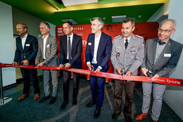 FiberBridge Photonics is launching mass production of high-power military laser systems for drone defense. Mass production of high-power military laser systems for drone defense in the European and international defense industries, Defense against drone swarms; ribbon-cutting ceremony at Hollerithallee 17, 30419 Hanover;