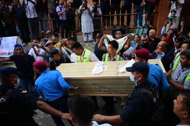 August 6, 2026, Kathmandu, Nepal: KATHMANDU, NEPAL Ã¢â‚¬ AUGUST 6, 2026: Family members, fellow climbers and representatives of NepalÃ¢â‚¬â ¢s mountaineering community gather as the body of veteran Nepali mountaineer Pur Bahadur Gurung, known as Yukta, arrives at Tribhuvan International Airport after being repatriated from Pakistan. Gurung was killed in an avalanche that struck a multinational climbing team on Broad Peak in PakistanÃ¢â‚¬â ¢s Karakoram Range on July 30. Nepali mountaineer and Member of Parliament Mingma Gyabu Ã¢â‚¬oeDavidÃ¢â‚¬Â Sherpa accompanied the remains from Pakistan after helping coordinate their return. The avalanche also killed renowned British-Nepali climber Nirmal Ã¢â‚¬oeNimsÃ¢â‚¬Â Purja and other members of t - ZUMAq101 20260806_zna_q101_040 Copyright: xSafalxPrakashxShresthax
