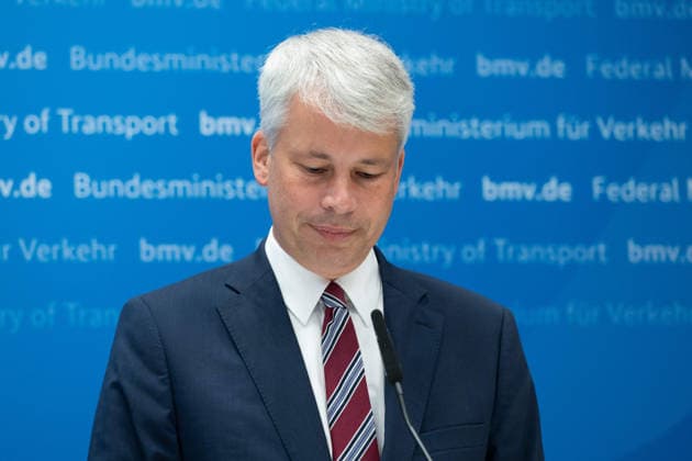 Federal Minister of Transportation Steffen BILGER during the press conference Federal Minister of Transportation Steffen Bilger Hosts High-Level Meeting on Low Water Levels on August 6, 2026, in Bonn, Germany,