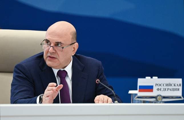Kyrgyzstan Eurasian Intergovernmental Council 9218447 07.08.2026 Russian Prime Minister Mikhail Mishustin attends an expanded format meeting of the Eurasian Intergovernmental Council in Cholpon-Ata, Kyrgyzstan. Alexander Miridonov Sputnik Cholpon-Ata Kyrgyzstan  Copyright: xAlexanderxMiridonovx