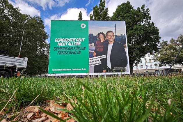Berlin, Germany, August 7, 2026 Election poster featuring Bettina Jarasch and Werner Graf, The Greens Copyright: xdtsxNachrichtenagenturx dts_129526