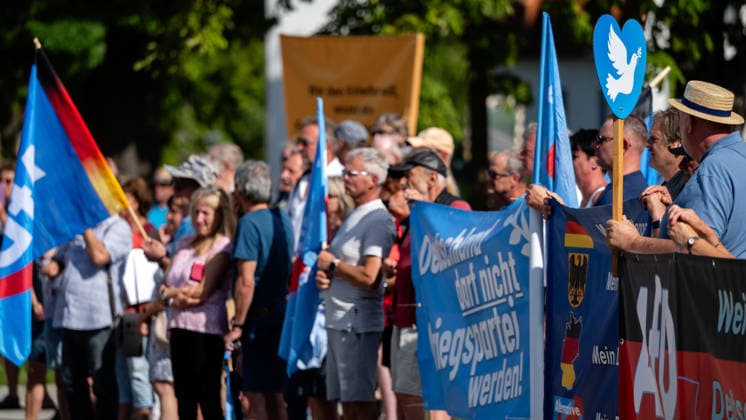 August 7, 2026, Germany, Saxony, Doberschau-Gaußig: Frank Peschel, a member of the state parliament for the AfD, has announced a protest rally to be held at the Maxam plant. The plant was purchased by the defense contractor Czechoslovak Group (CSG). Peschel intends to demonstrate against the militarization of our country.