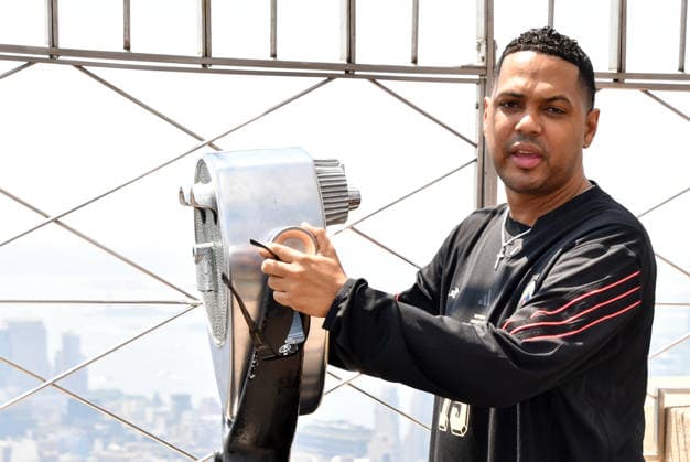 NEW YORK, NY- AUGUST 7: Santiago Matias aka Alofoke, lights the Empire State Building to Celebrate the 2026 Dominican Day Parade on August 7, 2026 in New York City. Copyright: xmpi099 MediaPunchx