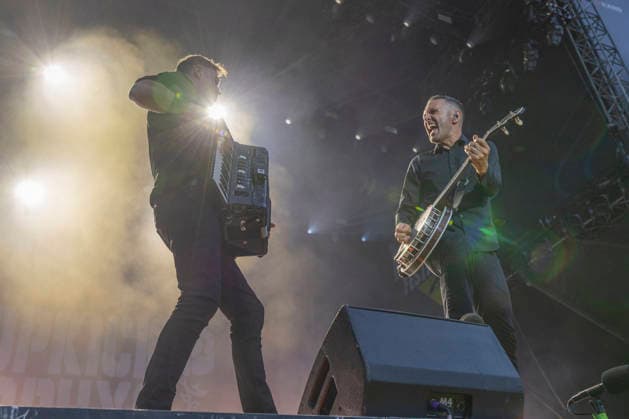 Dropkick Murphys, Tim Brennan, and Jeff DaRosa, on stage at the Taubertal Festival 2026 in Rothenburg ob der Tauber, Germany, on August 7, 2026 Copyright: HMBxMedia xHeikoxBecker