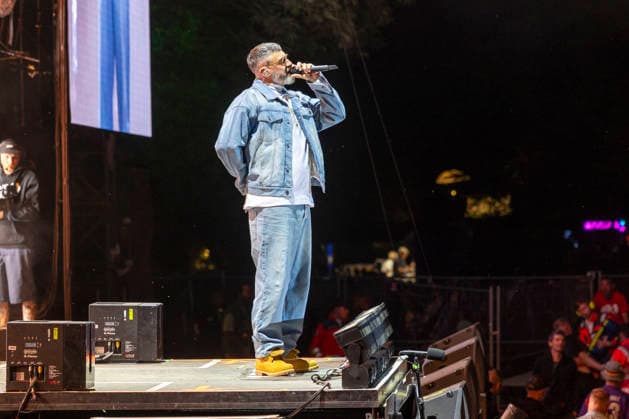 Sido performs on stage at the Taubertal Festival 2026 in Rothenburg ob der Tauber, Germany, on August 7, 2026 Copyright: HMBxMedia xHeikoxBecker