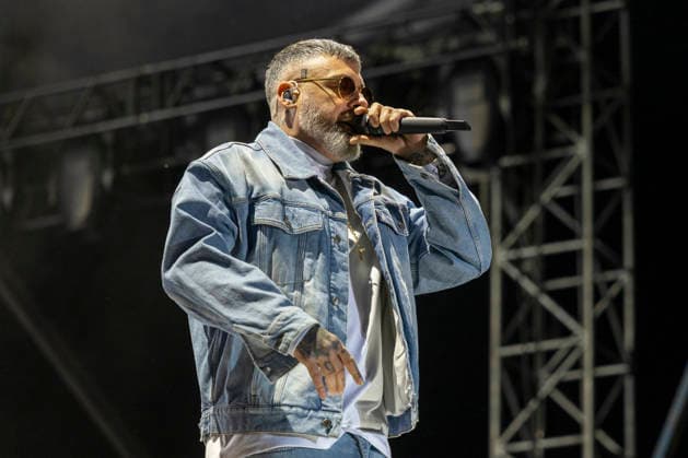 Sido performs on stage at the Taubertal Festival 2026 in Rothenburg ob der Tauber, Germany, on August 7, 2026 Copyright: HMBxMedia xHeikoxBecker