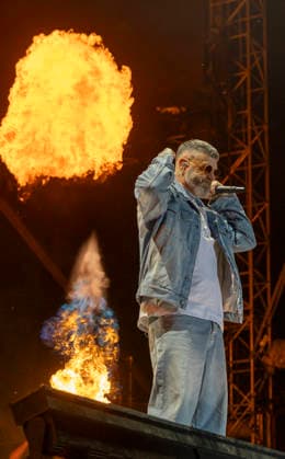 Sido performs on stage at the Taubertal Festival 2026 in Rothenburg ob der Tauber, Germany, on August 7, 2026 Copyright: HMBxMedia xHeikoxBecker