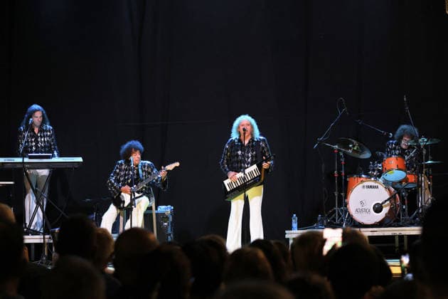 IPA87311546 - in the photo I Cugini di Campagna Tiziano Leonardi Nick Luciani Ivano Michetti e Silvano Michetti performing live in Giardinello for the Feast of the Most Holy Crucifix  Copyright: xAlbertoxLoxBiancox xx 87311546
