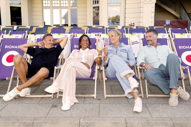 Johannes Hendrik Langer, Amy Mußul, Melanie Marschke, and Simon Böer at the SOKO Leipzig Night during the 2026 Leipzig Film Nights at the Scheibenholz Racetrack in Leipzig, August 7, 2026 Foto:xAgenturxWehnertx xZichyx xFuturexImagex soko_6813