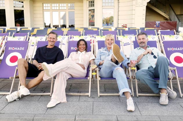 Johannes Hendrik Langer, Amy Mußul, Melanie Marschke, and Simon Böer at the SOKO Leipzig Night during the 2026 Leipzig Film Nights at the Scheibenholz Racetrack in Leipzig, August 7, 2026 Foto:xAgenturxWehnertx xZichyx xFuturexImagex soko_6814