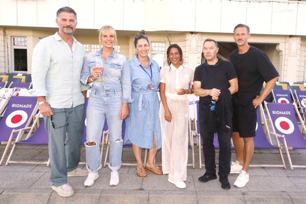 Simon Böer, Melanie Marschke, Katja Kindermann, Amy Mußul, Thomas Arnold, and Johannes Hendrik Langer at the SOKO Leipzig Night during the 2026 Leipzig Film Nights at the Scheibenholz Racetrack in Leipzig, August 7, 2026 Foto:xAgenturxWehnertx xZichyx xFuturexImagex soko_6826