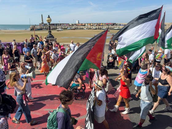 August 8, 2026, Margate, Margate, UK: Margate, UK. Revellers take part in the annual Margate Pride event celebrating its momentous 10th anniversary with a grassroots, corporate-free, and inclusive community festival across Margate. Margate UK  - ZUMAl94_ 20260808_zaf_l94_033 Copyright: xRayxTangx