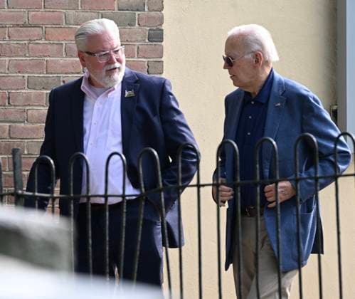 Biden Attends Church in Wilmington, DE Former United States President Joe Biden walks on a sidewalk passing tombstones as he attends Mass at Saint Joseph on the Brandywine Church in Wilmington, Delaware, United States on Saturday, August 8, 2026. During an interview with the BBC, his son Hunter Biden recently revealed his father’s prostate cancer has spread and is very painful for the former President. Credit: Kyle Mazza CNP Wilmington Delaware United States of America EDITORIAL USE ONLY Copyright: xx KMZ_0425 KylexMazzax-xCNPx cnpphotos339016