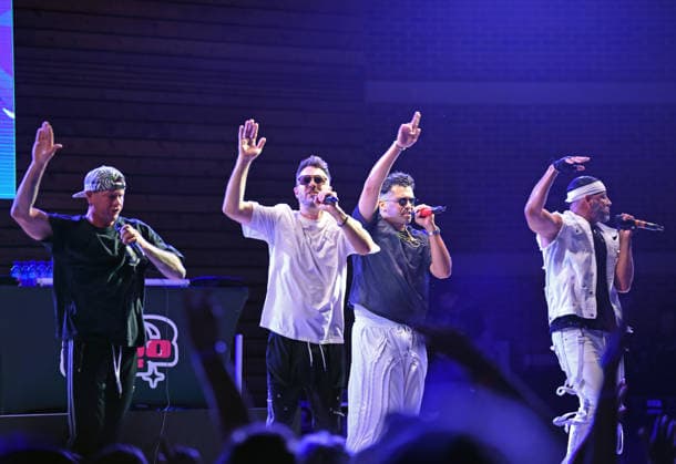 August 8, 2026, Woodstock, Georgia, USA: Jacob Underwood, Dan Miller, Erik-Michael Estrada, Trevor Penick of O-Town at Pop 2000 Tour at the Woodstock Summer Concert Series, Woodstock, Georgia. August 8, 2026 Woodstock USA - ZUMAs380 20260808_zep_s380_003 Copyright: xDerekxStormx