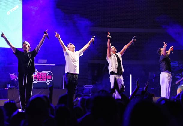 August 8, 2026, Woodstock, Georgia, USA: Jacob Underwood, Dan Miller, Erik-Michael Estrada, Trevor Penick of O-Town at Pop 2000 Tour at the Woodstock Summer Concert Series, Woodstock, Georgia. August 8, 2026 Woodstock USA - ZUMAs380 20260808_zep_s380_005 Copyright: xDerekxStormx