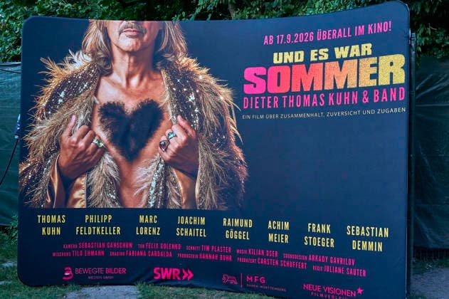 Preview of the documentary *Und es war Sommer* by Dieter Thomas Kuhn Band at the Seh Fest on the Gilde Parkbühne in Hanover, August 8, 2026 Foto:xU.xStammx xFuturexImagex sommer_6801