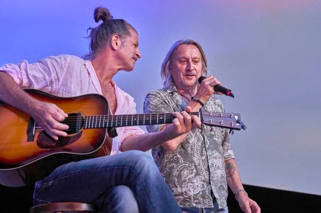Philipp Feldtkeller, Howard F, and Dieter Thomas Kuhn at the preview of the documentary *Und es war Sommer* (And It Was Summer) by the Dieter Thomas Kuhn Band at the Seh Fest on the Gilde Parkbühne in Hanover, August 8, 2026 Foto:xU.xStammx xFuturexImagex sommer_6809