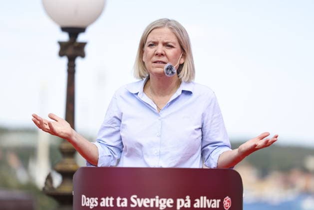 STOCKHOLM, SWEDEN, August 9, 2026 Social Democratic Party Leader Magdalena Andersson delivers her election victory speech at Mosebacketerassen STOCKHOLM, SWEDEN x60160x  Copyright: xStefanxJerrevang TTx MAGDALENA ANDERSSON TALAR I STOCKHOLM uRcmnzkE4sA