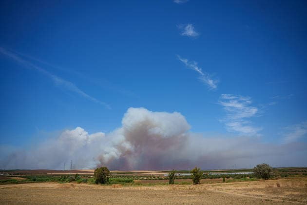 The fire in Niebla, Huelva, has now spread across 8,000 hectares and has forced more than 400 people to evacuate The fire in Niebla, Huelva, has now spread across 8,000 hectares and has forced more than 400 people to evacuate As of August 9, 2026 in Niebla, Huelva, Andalusia, Spain The wildfire that broke out this past Thursday in Niebla, Huelva, has now spread across 8,000 hectares, and 474 people remain evacuated. Firefighting efforts this Sunday are focused on the northern and eastern flanks, with the aim of completely enclosing the perimeter, which is estimated at about 44 kilometers. AUGUST 9, 2026 Francisco J Niebla, Huelva, Andalusia, Spain Niebla, Huelva, Andalusia, Spain Spain Copyright: xFranciscoxJ.xOlmox 7707347