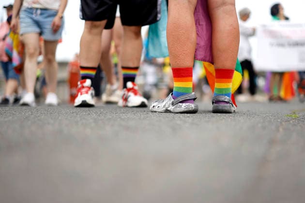 Scene from the Cologne Queer March under the slogan Cologne Shows Solidarity, Cologne Takes a Stand, a solidarity demonstration following the Islamist attack on the CSD in Berlin. Featured image, symbolic image. Cologne, August 9, 2026, North Rhine-Westphalia, Germany Copyright: xChristophxHardtx