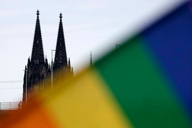 Scene from the Cologne Queer March under the slogan Cologne Shows Solidarity, Cologne Takes a Stand, a solidarity demonstration following the Islamist attack on the CSD in Berlin. Featured image, symbolic image. Cologne, August 9, 2026, North Rhine-Westphalia, Germany Copyright: xChristophxHardtx