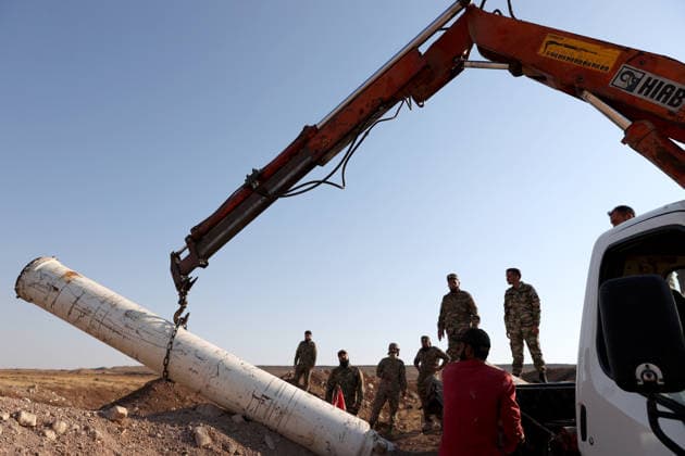 Syrian teams destroy explosive remnants of war near Damascus DAMASCUS, SYRIA - AUGUST 9: Syrian Defense Ministry teams destroy approximately one ton of explosive remnants of war and explosives found in residential areas in the countryside of Damascus, Syria, on August 9, 2026. Heavy flames and smoke rise from the area during the controlled destruction operation carried out by the Syrian authorities. Izz Aldien Alqasem Anadolu Damascus Syria. Editorial use only. Please get in touch for any other usage.  Copyright: x2026xAnadoluxIzzxAldienxAlqasemx
