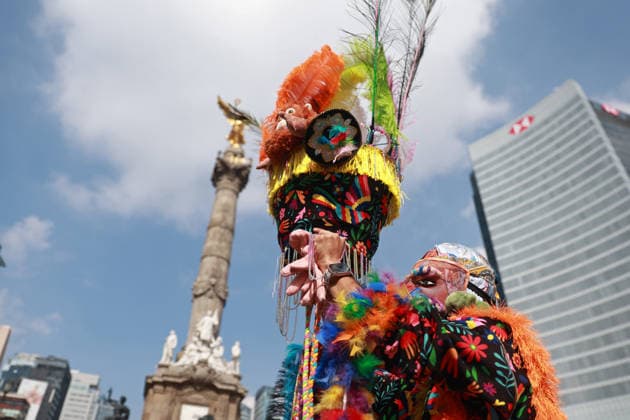 Mexico City marks International Day of the World s Indigenous Peoples MEXICO CITY, MEXICO - AUGUST 09: Participants wearing traditional regional attire perform during the Mega Calenda parade marking the International Day of the World s Indigenous Peoples, on Reforma Avenue, in Mexico City, Mexico on August 09, 2026. ??Hundreds of participants from different indigenous communities in Mexico gathered to celebrate their traditions and commemorate the International Day of the World s Indigenous Peoples, calling for the recognition of their rights, autonomy, and cultural heritage. Daniel Cardenas Anadolu Mexico City Mexico. Editorial use only. Please get in touch for any other usage.  Copyright: x2026xAnadoluxDanielxCardenasx