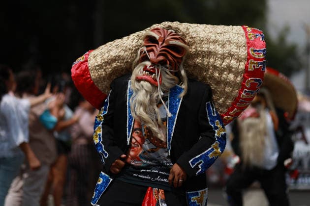 Mexico City marks International Day of the World s Indigenous Peoples MEXICO CITY, MEXICO - AUGUST 09: Participants wearing traditional regional attire perform during the Mega Calenda parade marking the International Day of the World s Indigenous Peoples, on Reforma Avenue, in Mexico City, Mexico on August 09, 2026. ??Hundreds of participants from different indigenous communities in Mexico gathered to celebrate their traditions and commemorate the International Day of the World s Indigenous Peoples, calling for the recognition of their rights, autonomy, and cultural heritage. Daniel Cardenas Anadolu Mexico City Mexico. Editorial use only. Please get in touch for any other usage.  Copyright: x2026xAnadoluxDanielxCardenasx