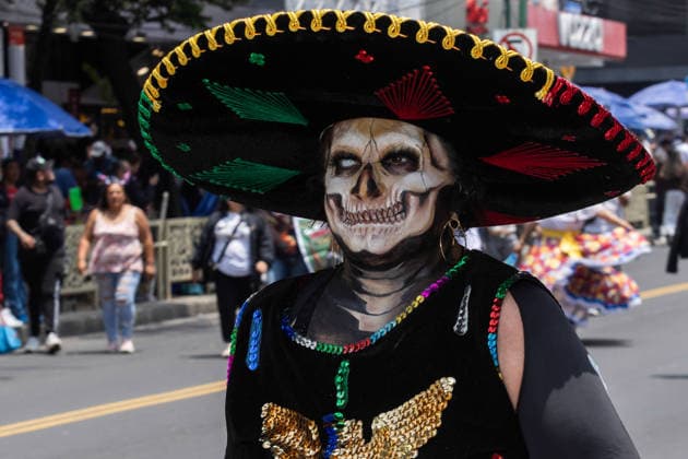 August 9, 2026, Mexico City, Mexico: The Mexico City government held the 17th Mega Calenda 2026, a cultural parade that traveled from the Angel of Independence along Paseo de la Reforma to the citys Zocalo, featuring participants in traditional clothing, dances and music, as part of International Indigenous Peoples Day and the 12th Festival of Indigenous Cultures, Indigenous Peoples and Native Neighborhoods of Mexico City. Mexico City Mexico  - ZUMAl178 20260809_znp_l178_018 Copyright: xCristianxLeyvax