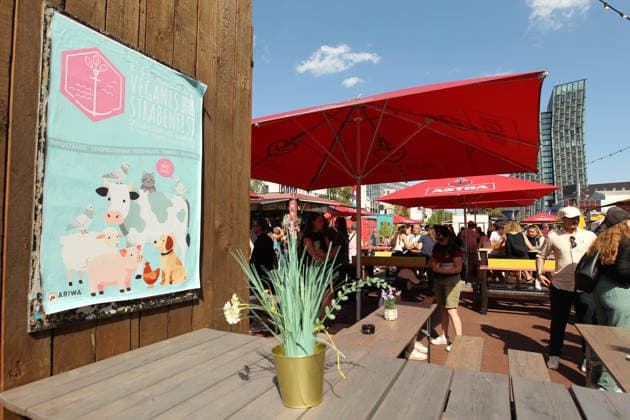 Vegan Street Festival at Spielbundeplatz in St. Pauli On Saturday and Sunday, thousands of visitors flocked to the festival—which took place over two days for the first time—amid perfect weather. The event was organized by the association Animal Rights Watch e.V. St. Pauli Hamburg.