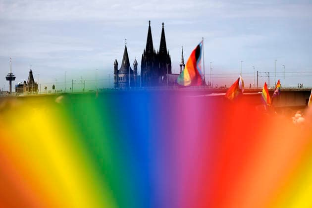 Scene from the Cologne Queer March under the slogan Cologne Shows Solidarity, Cologne Takes a Stand, a solidarity demonstration following the Islamist attack on the CSD in Berlin. Featured image, symbolic image. Cologne, August 9, 2026, North Rhine-Westphalia, Germany Copyright: xChristophxHardtx