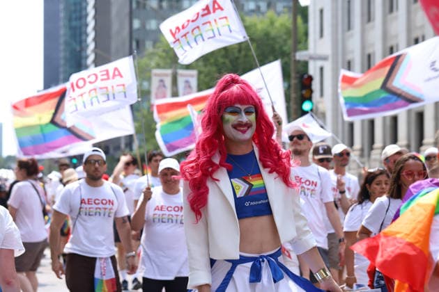 LGBTIQ Community Celebrate 20th Annual Pride A member of the LGBTIQ Community taking part during the 20th annual Montreal Pride parade in downtown Montreal, Canada, on August 9, 2026. (Photo by Horacio Zamora Eyepix Group) Copyright: xHoracioxZamorax xEyepixxGroupx HZ_09082026_195403