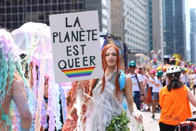 LGBTIQ Community Celebrate 20th Annual Pride A member of the LGBTIQ Community taking part during the 20th annual Montreal Pride parade in downtown Montreal, Canada, on August 9, 2026. (Photo by Horacio Zamora Eyepix Group) Copyright: xHoracioxZamorax xEyepixxGroupx HZ_09082026_195392
