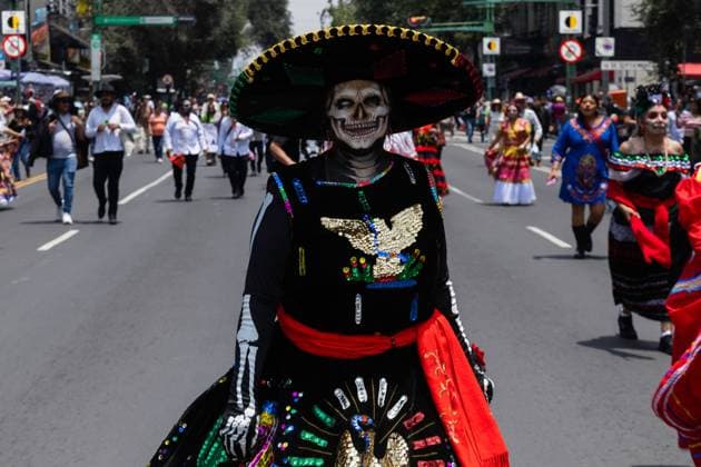 August 9, 2026, Mexico City, Mexico: MEXICO Mexico City, MEXICO †AUGUST 9, 2026: Participants wearing traditional clothing dance and march during the 17th Mega Calenda cultural parade from the Angel of Independence to the Zocalo in Mexico City, August 9, 2026. Organized by the Mexico City government, the event commemorates the International Day of the World s Indigenous Peoples and is part of the 12th Festival of Indigenous Cultures, Indigenous Peoples, and Native Neighborhoods of Mexico City. Mexico City Mexico - ZUMAq101 20260809_zna_q101_159 Copyright: xCristianxLeyvax