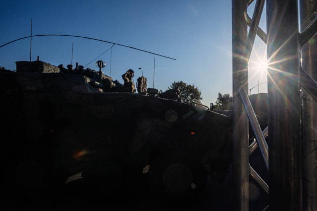 August 9, 2026, Warsaw, Mazovia, Poland: An armoured vehicle passes during the parade rehearsal. Early in the morning of 9th August, Poland s armed forces, and those of allies stationed in the country, take part in a rehearsal in preparation for a parade on National Armed Forces Day on the 15th August. Soldiers muster as the sun rises over the Vistula River and march past grandstands prepared for dignitaries. The soldiers were followed by mechanised divisions travelling in tanks and a variety of armoured vehicles. Afterwards, Secretary of State in the Ministry of Defence, Pawel Bejda addresses a post-rehearsal press conference, where he is accompanied by the Chief of the General Staff of the Polish Armed Forces, General Wieslaw Kukula. War - ZUMAs197 20260809_aaa_s197_080 Copyright: xNeilxMiltonx