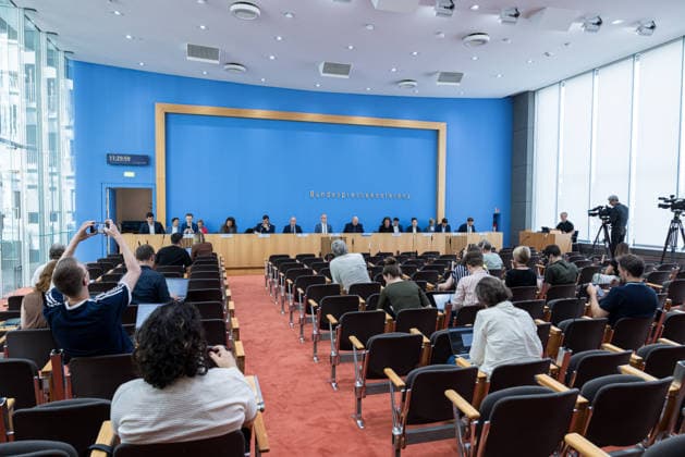 German Government Press Conference, Berlin, August 10, 2026: Spokespersons for the Federal Government answer questions from the press at the Federal Press Conference