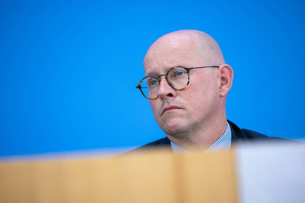 German Government Press Conference, Berlin, August 10, 2026: Martin Giese, Spokesperson for the Federal Foreign Office (AA), answers questions from the press at the Federal Press Conference