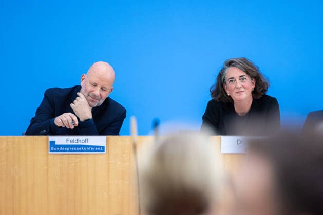 German Government Press Conference, Berlin, August 10, 2026: Dr. Sonja Kock, Deputy Director of the Press Office at the Federal Ministry of the Interior (BMI), answers questions from the press at the Federal Press Conference