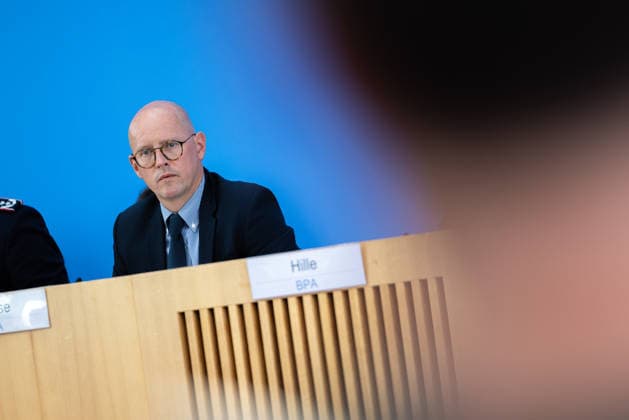 German Government Press Conference, Berlin, August 10, 2026: Martin Giese, Spokesperson for the Federal Foreign Office (AA), answers questions from the press at the Federal Press Conference