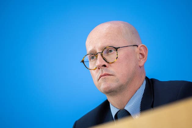 German Government Press Conference, Berlin, August 10, 2026: Martin Giese, Spokesperson for the Federal Foreign Office (AA), answers questions from the press at the Federal Press Conference