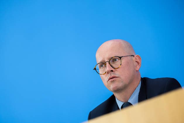 German Government Press Conference, Berlin, August 10, 2026: Martin Giese, Spokesperson for the Federal Foreign Office (AA), answers questions from the press at the Federal Press Conference